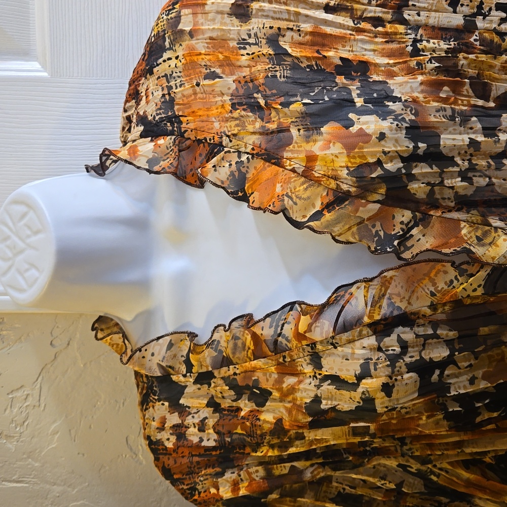 Notations Ruffled Sheer Top - Picture 2 of 9